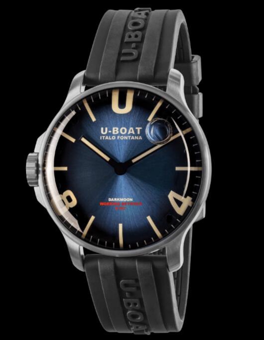 Review Replica U-BOAT DARKMOON 44MM BLUE SS SOLEIL 8704/B watch